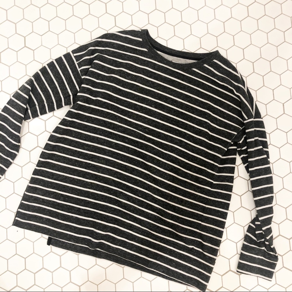 Striped Cotton Soft / side zippers.